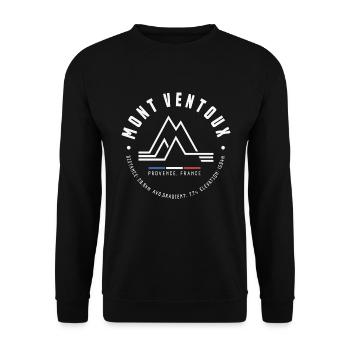 MONT VENTOUX FRANCE MOUNTAIN CLIMB CYCLISME - Sweat-shirt Unisexe - noir - Devant - Alina (178cm) & Michal (187cm)