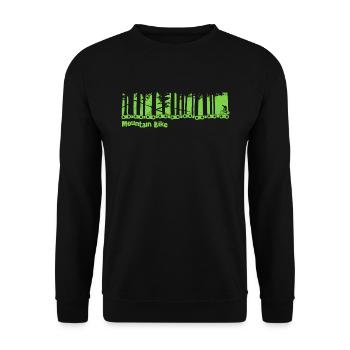 Mountain bike - bicycle - Unisex Sweatshirt - black - Front - Alina (178cm) & Michal (187cm)
