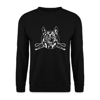 linge de bain GERMAN SHEPHERD - Sweat-shirt Unisexe - noir - Devant - Alina (178cm) & Michal (187cm)