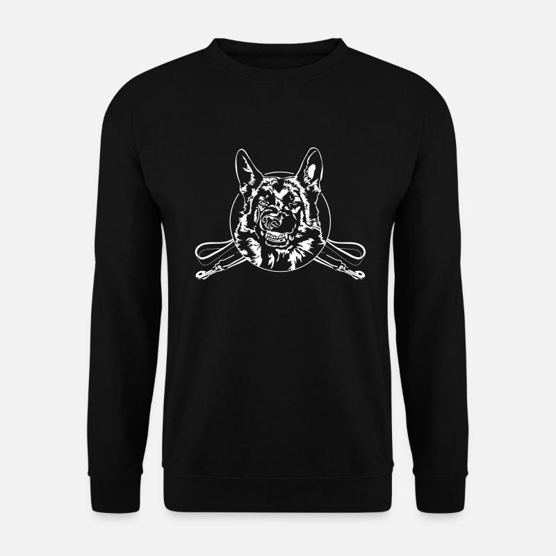 GERMAN SHEPHERD BATH Leash - Unisex Sweatshirt - black