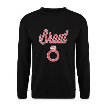 Bride Wedding Marry Marriage Funny Gift - Unisex Sweatshirt - black - Front - Alina (178cm) & Michal (187cm)