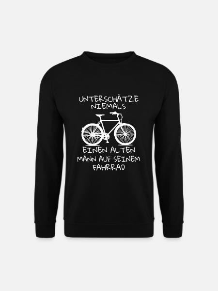 Fahrrad Alter Mann Rentner Pedelec Lustig Geschenk - Unisex Pullover - Schwarz