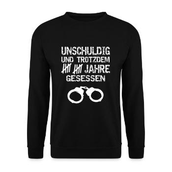 Schulabschluss Realschule 10 Jahre Mittlere Reife - Unisex Pullover - Schwarz - Vorne - Alina (178cm) & Michal (187cm)