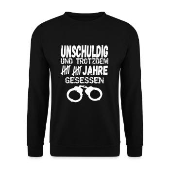 Schulabschluss Realschule 10 Jahre Mittlere Reife - Unisex Pullover - Schwarz - Vorne - Alina (178cm) & Michal (187cm)