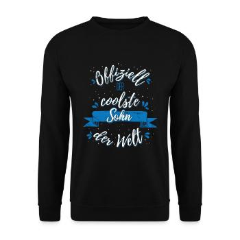 Offiziell der coolste Sohn der Welt - Unisex Pullover - Schwarz - Vorne - Alina (178cm) & Michal (187cm)