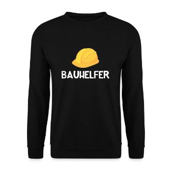 Bauhelfer Hilfe Helfer Bauherr Bauherren Geschenk - Unisex Pullover - Schwarz - Vorne - Alina (178cm) & Michal (187cm)
