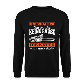 Kettensäge - Unisex Pullover - Schwarz - Vorne - Alina (178cm) & Michal (187cm)