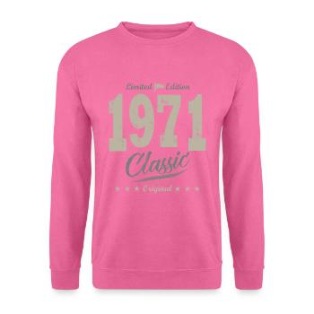 Geburtstag 52 Jahre 1971 Geburtsjahr - Unisex Pullover - Pink - Vorne
