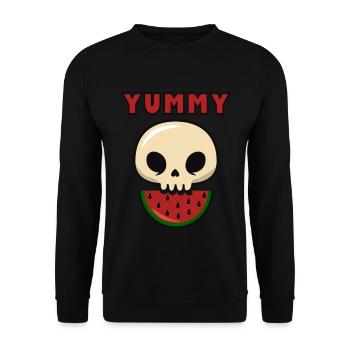 Crâne délicieux au melon - Sweat-shirt Unisexe - noir - Devant - Alina (178cm) & Michal (187cm)