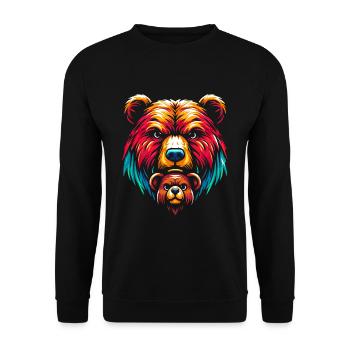 Maman ours et ours enfant - Sweat-shirt Unisexe - noir - Devant - Alina (178cm) & Michal (187cm)
