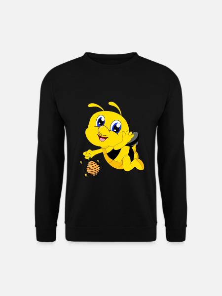 Honig Biene Wespe Hummel Honig Bienenstock Maja - Unisex Pullover - Schwarz