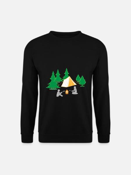 Campfire Camping Camping Nature Marshmallow - Unisex Sweatshirt - black