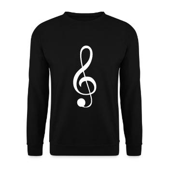 Music icon treble clef clef - Unisex Sweatshirt - black - Front - Alina (178cm) & Michal (187cm)