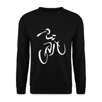 Fahrrad Fahrradfahren Fahrer Rad Fahrradfahrer - Unisex Pullover - Schwarz - Vorne - Alina (178cm) & Michal (187cm)