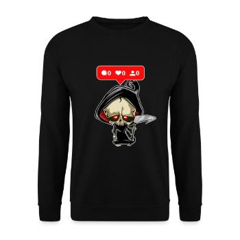 The Grim Reaper n'a aucun ami suiveur aime - Sweat-shirt Unisexe - noir - Devant - Alina (178cm) & Michal (187cm)