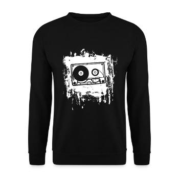Kassette - Unisex Pullover - Schwarz - Vorne - Alina (178cm) & Michal (187cm)