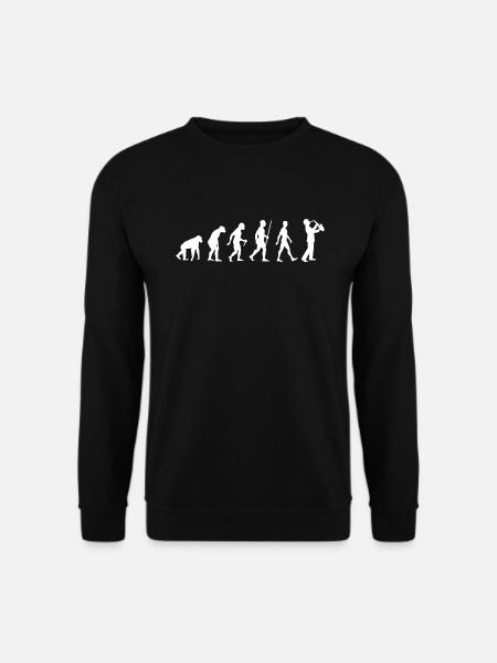 Saxophon Evolution - Unisex Pullover - Schwarz