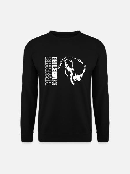 RUSSISCHER SCHWARZER TERRIER Profil Hunde Wilsigns - Unisex Pullover - Schwarz