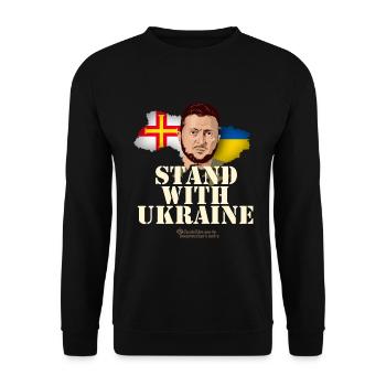 Ukraine Guernesey - Sweat-shirt Unisexe - noir - Devant - Alina (178cm) & Michal (187cm)