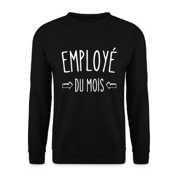 employé du mois - Sweat-shirt Unisexe - noir - Devant - Alina (178cm) & Michal (187cm)