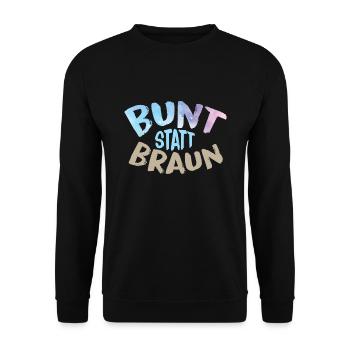 Contre le racisme - Sweat-shirt Unisexe - noir - Devant - Alina (178cm) & Michal (187cm)