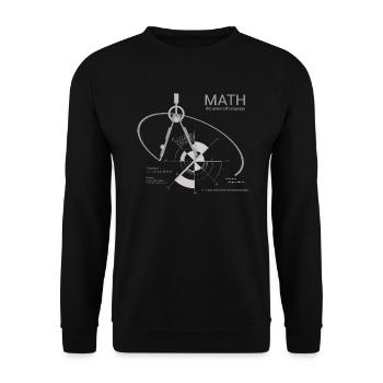 Math universal language pi - Unisex Pullover - Schwarz - Vorne - Alina (178cm) & Michal (187cm)