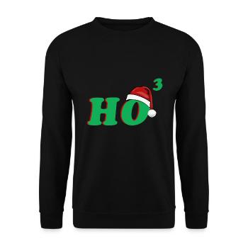 Christmas Santa hat ho ho ho - Unisex Sweatshirt - black - Front - Alina (178cm) & Michal (187cm)