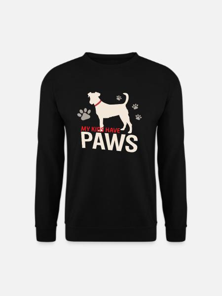 Kinder Hunde Hundepfote - Unisex Pullover - Schwarz