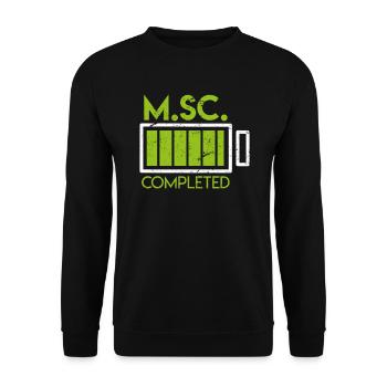 M.Sc. Completed Master Master Cadeau - Sweat-shirt Unisexe - noir - Devant - Alina (178cm) & Michal (187cm)