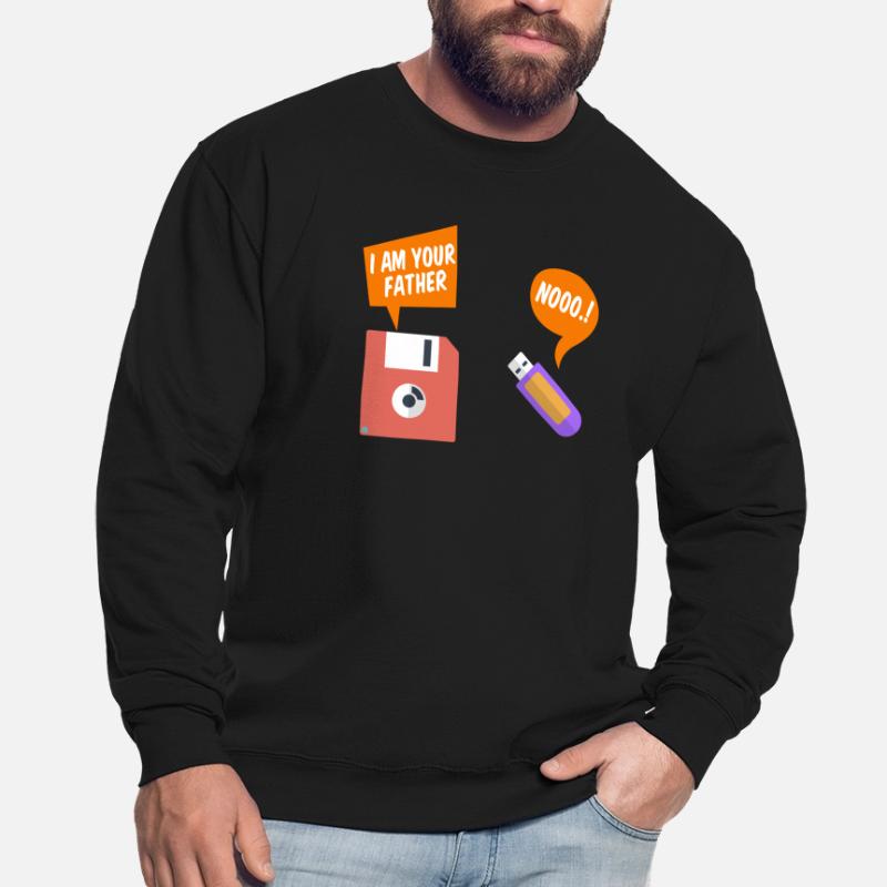 Programmeur blague amusant disquette USB sort Sweat-shirt Unisexe