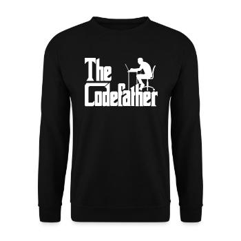 Programmer Code Developer Codefather Saying - Unisex Sweatshirt - black - Front - Alina (178cm) & Michal (187cm)