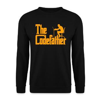 Developer Fun Saying The Codefather Coder - Unisex Sweatshirt - black - Front - Alina (178cm) & Michal (187cm)