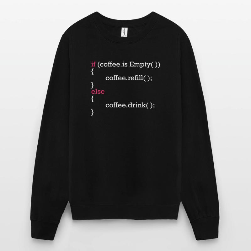Programmcode Kaffee nachfüllen IT Entwickler Unisex Pullover