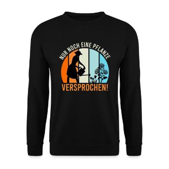 Vintage Garten Spruch Schrebergarten Spruch - Unisex Pullover - Schwarz - Vorne - Alina (178cm) & Michal (187cm)