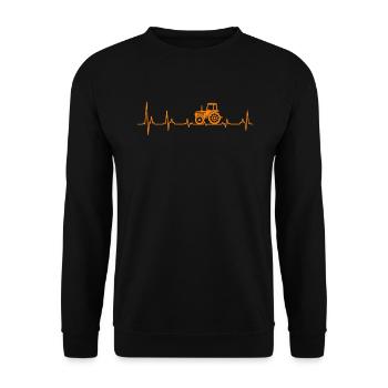 Trekker Gift Agriculture Tractor Farmer - Unisex Sweatshirt - black - Front - Alina (178cm) & Michal (187cm)