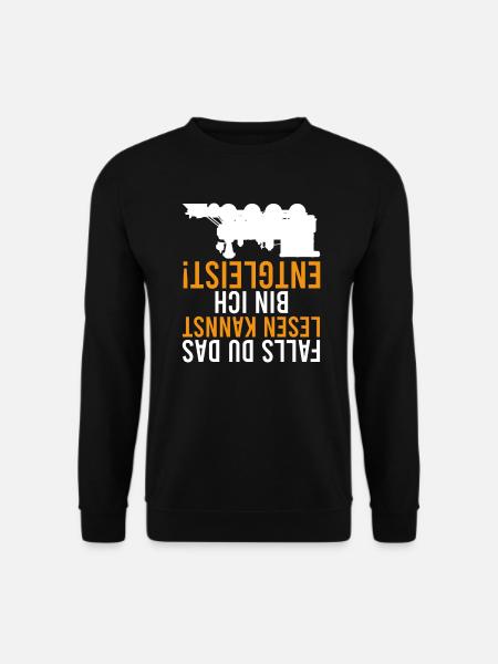 Modellbauer Zugführer Eisenbahner Spruch Entgleist - Unisex Pullover - Schwarz