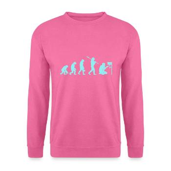 Plombier mécanicien evolution singe homme - Sweat-shirt Unisexe - rose - Devant