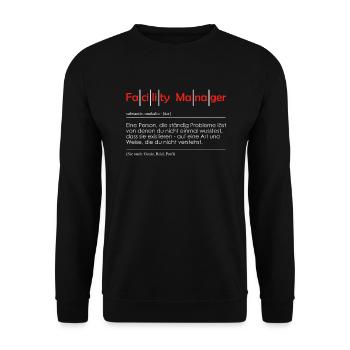 Caretaker saying caretaker gift meaning - Unisex Sweatshirt - black - Front - Alina (178cm) & Michal (187cm)