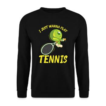 Jeu de tennis amusant Balle de tennis enfants - Sweat-shirt Unisexe - noir - Devant - Alina (178cm) & Michal (187cm)
