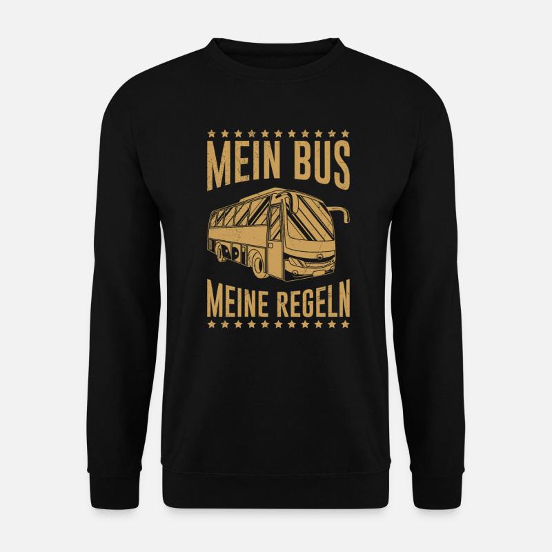 Busfahrer Bus Fahrer Spruch Mein Bus meine Regeln - Unisex Pullover - Schwarz