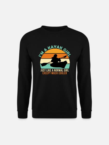 Kajak Frauen Geschenk I'm a Kayak Girl Vintage - Unisex Pullover - Schwarz