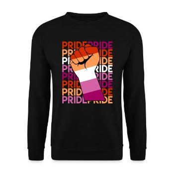 Lesbiennes Pride LGBT Pride Gay Lesbian - Sweat-shirt Unisexe - noir - Devant - Alina (178cm) & Michal (187cm)