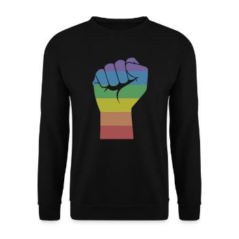 Gay Pride LGBT Pride Gay Cadeau Arc-en-ciel - Sweat-shirt Unisexe - noir - Devant - Alina (178cm) & Michal (187cm)