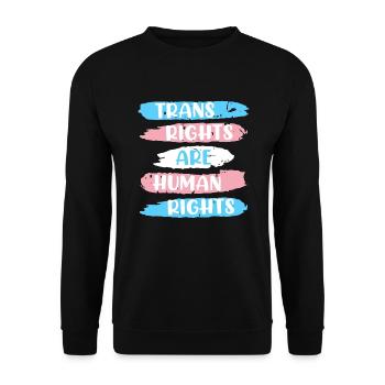 Transights are Human Rights Transgender - Sweat-shirt Unisexe - noir - Devant - Alina (178cm) & Michal (187cm)