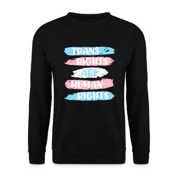 Les Transgenres Transgenre Trans Rights are Human Rights - Sweat-shirt Unisexe - noir - Devant - Alina (178cm) & Michal (187cm)