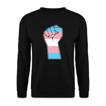 Drapeau transgenre Transsexuel Faust Trans Pride - Sweat-shirt Unisexe - noir - Devant - Alina (178cm) & Michal (187cm)