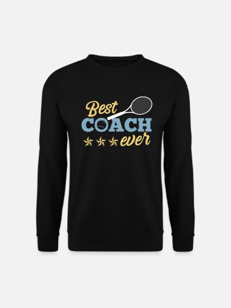Tennis Coach Tennistrainer Geschenk Best Coach - Unisex Pullover - Schwarz