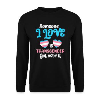 Transsexuel transgenre disant Trans Pride - Sweat-shirt Unisexe - noir - Devant - Alina (178cm) & Michal (187cm)