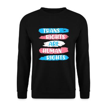 Trans Rights are Human Rights Transsexual - Unisex Sweatshirt - black - Front - Alina (178cm) & Michal (187cm)
