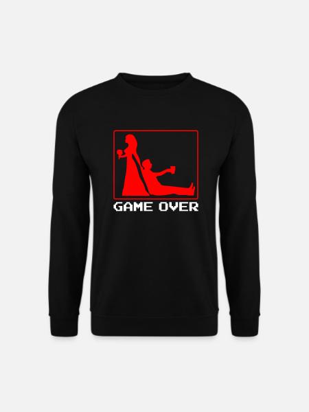 Game Over Hochzeit Heirat Bräutigam Junggeselle - Unisex Pullover - Schwarz